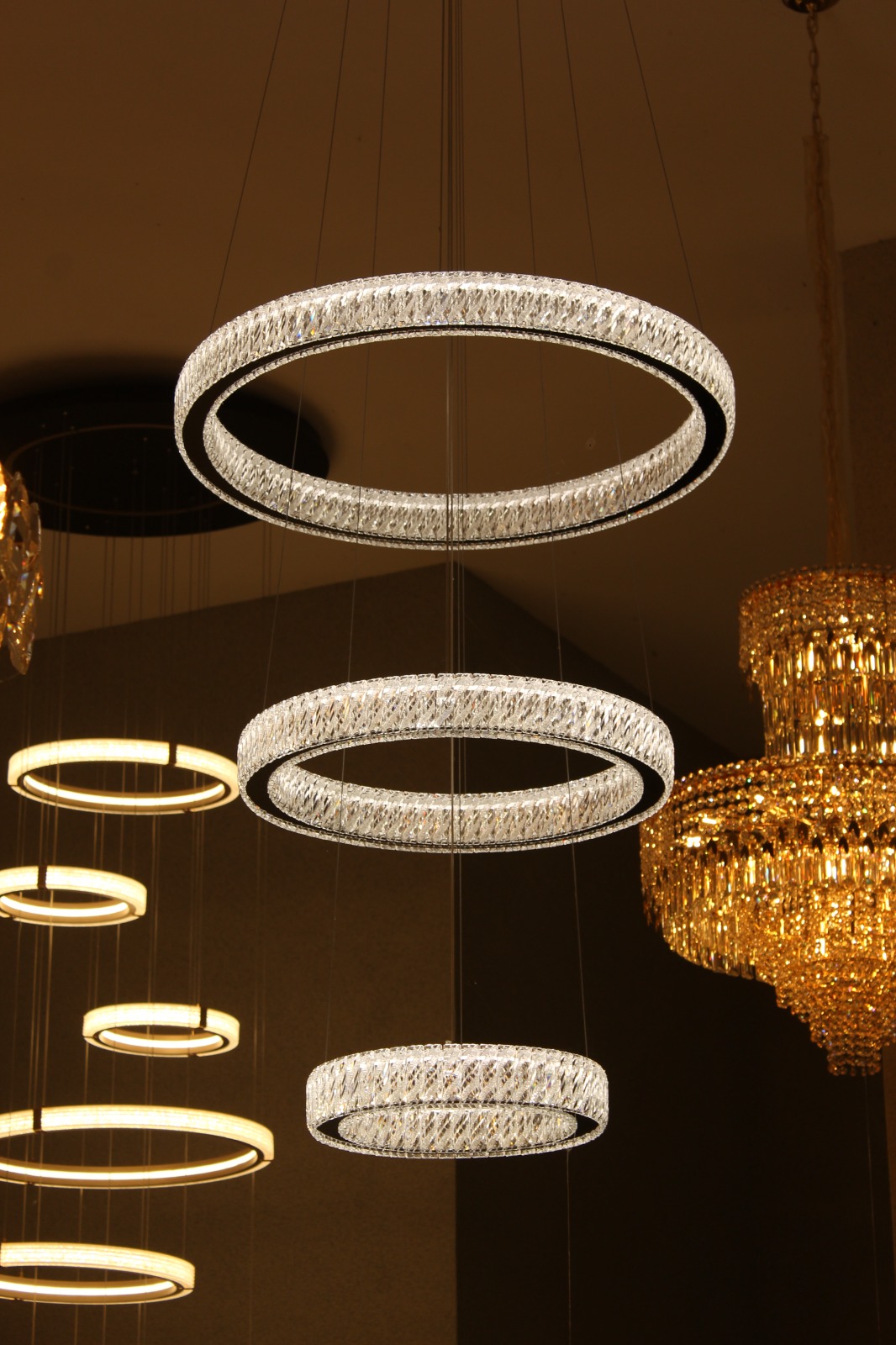 Pendente Anéis de Cristal Ambiente